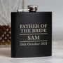Personalised 6oz Black Best Man Groomsman Hip Flask, thumbnail 2 of 6