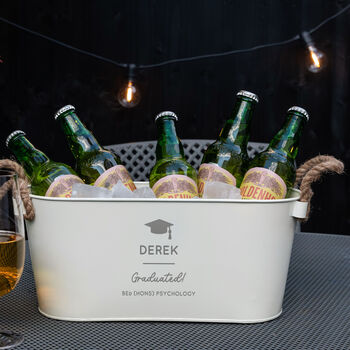 Personalised Metal Ice Bucket Graduation Gifts For Son, 4 of 7