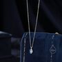 Genuine Rainbow Moonstone Oval Necklace, thumbnail 8 of 11