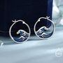 The Great Wave Sterling Silver Hoop Earrings, thumbnail 1 of 10