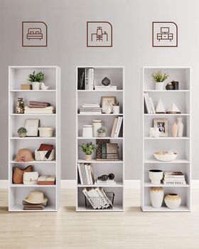 Bookcase Adjustable Shelves Modern Style Storage Unit, 8 of 12