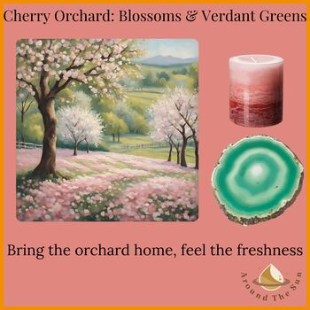 Cherry Orchard : Candle And Crystal Agate Set, 2 of 4