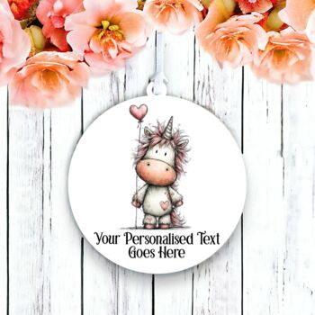 Personalised Whimsical Valentine Anniversary Love Hanging Decoration, 3 of 10