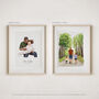 Personalised First Father's Day Print, New Dad Watercolour Portrait Gift, thumbnail 4 of 10