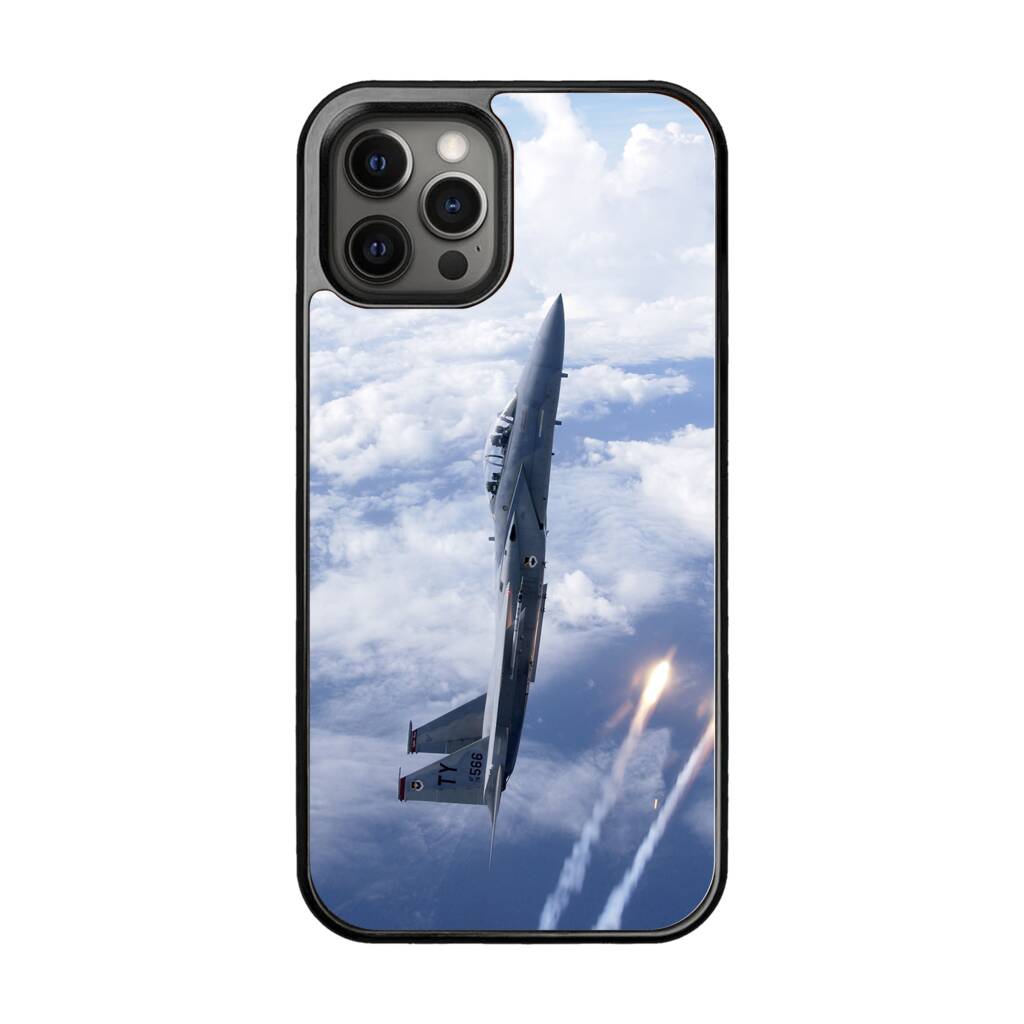 Fighter Plane Flying iPhone Case By Towpath Trinkets