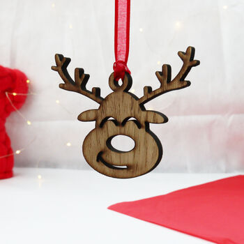 Cute Wooden Reindeer Ornament, 4 of 12