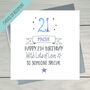 21st Birthday Personalised Greeting Card, thumbnail 1 of 3