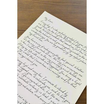 Personalised Luxury Handwritten Wedding Letter, 8 of 11