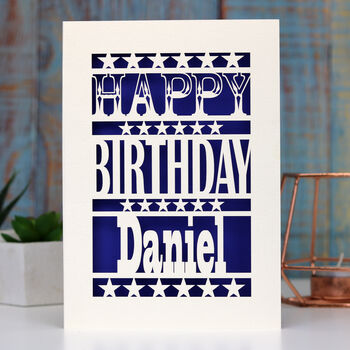 Personalised Happy Birthday Papercut Card, 4 of 9
