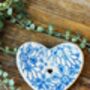 Artrisan Ceramic Soap Dish Heart Shaped Blue Lace, thumbnail 1 of 2