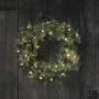 50cm Pre Lit Christmas Wreath 100 Dual Micro LED Battery Operated With Timer, thumbnail 4 of 6