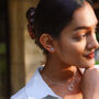 Serin Star Opal Stud Earrings, thumbnail 3 of 8