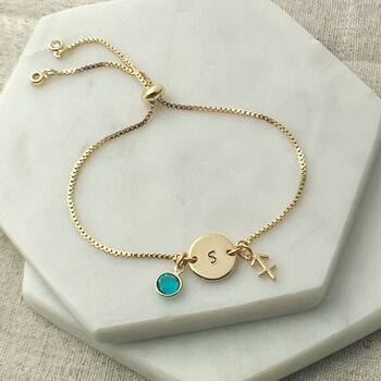 Gold Plated Sagittarius Zodiac Bracelet, 5 of 8