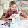 Colour In And Personalise Accessory Bag Kit + 10 Pens, thumbnail 2 of 8