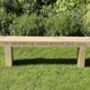 Engraved Oak Sleeper Bench, thumbnail 2 of 2