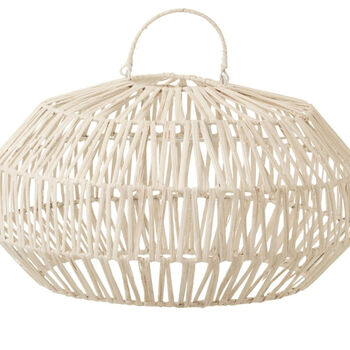 Small White Rattan Lampshade, 5 of 7