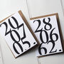 Minimalist Style Personalised Date Card, thumbnail 1 of 4