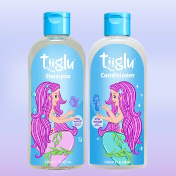 Kids Highly Natural Mermaid Shine Shampoo And Conditioner Gift Set, 3 of 8