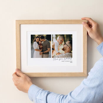 Personalised Father's Day Double Photo Print, 2 of 4