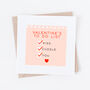 Funny And Cute Valentine's Day To Do List Card, thumbnail 1 of 2