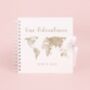 Personalised Travel Scrapbook For Couples Memory Book, World Map Design, thumbnail 2 of 5