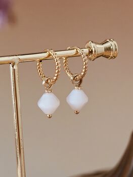 Aurora Rhombus Dendritic Agate Earrings, 2 of 8