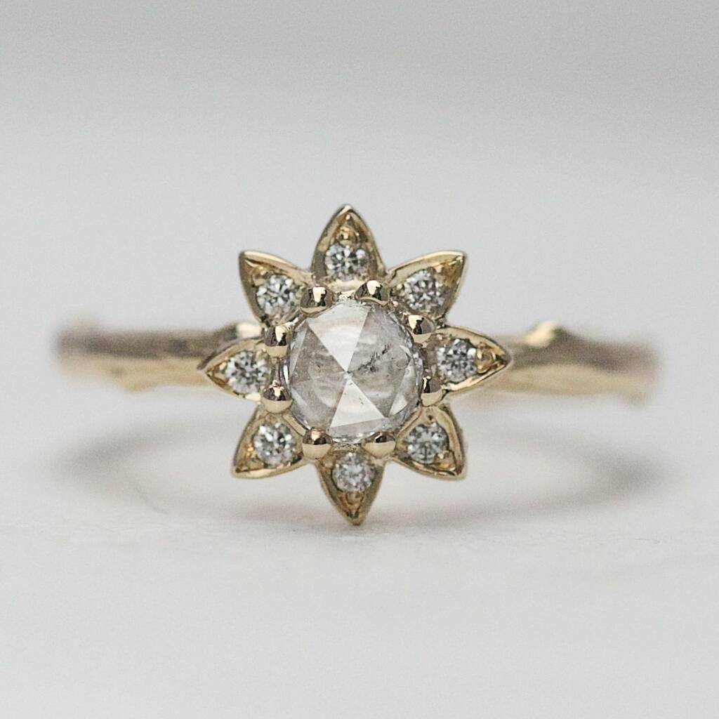 Sunflower Engagement Ring, 1 of 8