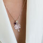 Tree Of Life Necklace Pesonalised With Her Initial And Birthstone Charms, thumbnail 1 of 11