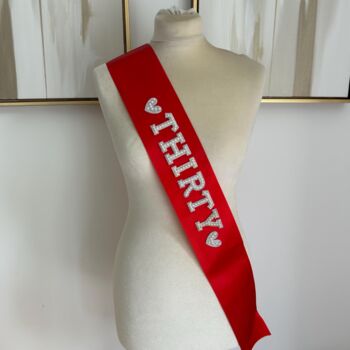Eighteenth / 18th Birthday Party Pearl Personalised Sash, 6 of 6