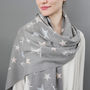 Cashmere Stars Filled With Joy Scarf, thumbnail 1 of 12