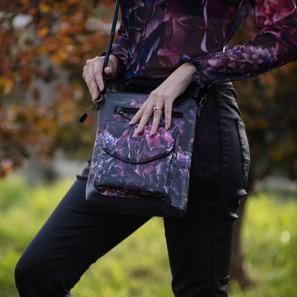 Jewel Hydrangea Cross Body Handbag By From My Mother's Garden