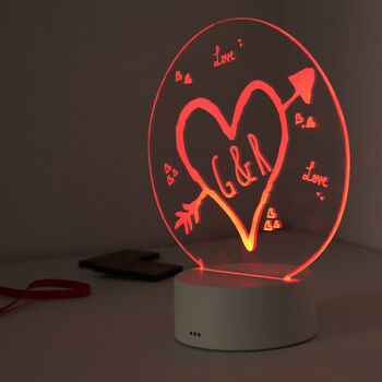 Personalised Couples Love Personalised LED Light, 6 of 6