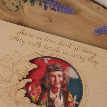 Personalised Condolence Photo Wooden Card, 3 of 5