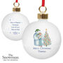 Personalised The Snowman And The Snowdog Bauble, thumbnail 5 of 5
