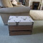 Vintage Style Apple Crate Seat, Three Inch Cushion, thumbnail 4 of 10