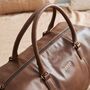 Personalised Tan Embroidered Pu Weekend Bag, thumbnail 3 of 4