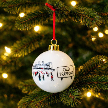 Football Stadium Christmas Bauble, 2 of 3