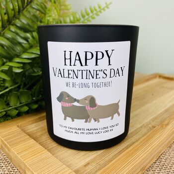 Personalised Dachshund Valentines Candle Gift, 2 of 12
