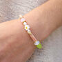 Blossom Pearl And Semi Precious Gemstone Beaded Bracelet, thumbnail 2 of 4