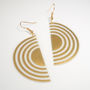 Gold Foil Semi Circle Statement Earrings, thumbnail 3 of 4