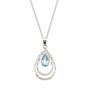 Infinity Universe Blue Topaz Silver Necklace, thumbnail 4 of 8