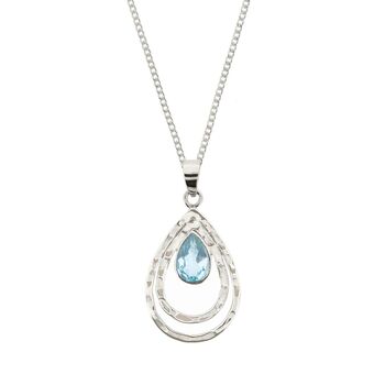 Infinity Universe Blue Topaz Silver Necklace, 4 of 8