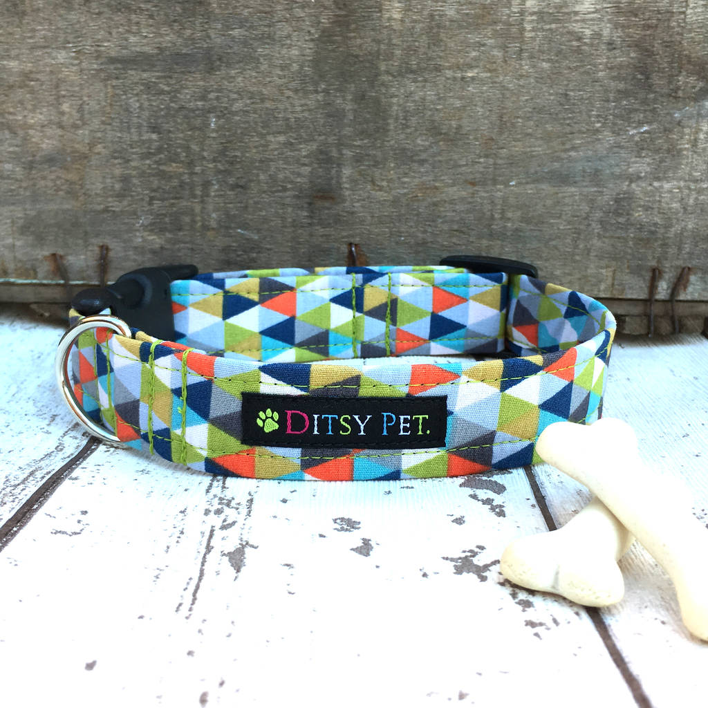 geometric dog collar