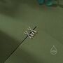 Chromosome Stud Earrings In Sterling Silver, thumbnail 5 of 12