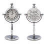 Personalised 2nd Anniversary Silver Colour Desk Clock, thumbnail 1 of 11