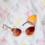 Cream Delicate Large Cat Eye Sunglasses, thumbnail 3 of 6