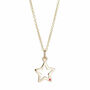 9ct Gold Open Star Necklace With Ruby, thumbnail 6 of 6