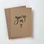 'You’re In' New Home Letterpress Card, thumbnail 2 of 3