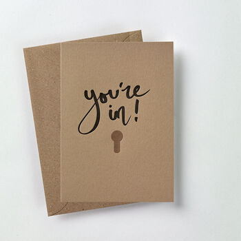 'You’re In' New Home Letterpress Card, 2 of 3