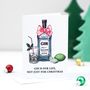 'Gin Is For Life' Funny Christmas Card, thumbnail 1 of 3